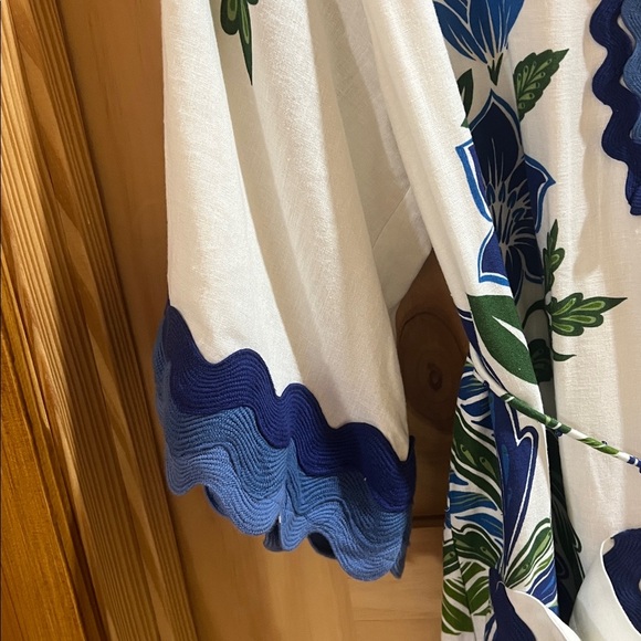 FARM RIO Off-White Tropicance Tunic Lenzing™ Ecovero™ Euroflax™ Midi Dress M NWT - Picture 12 of 16